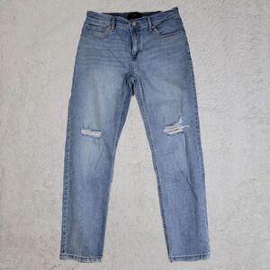 Banana Republic High Rise Girlfriend Jean Ripped Distressed Straight 27/4